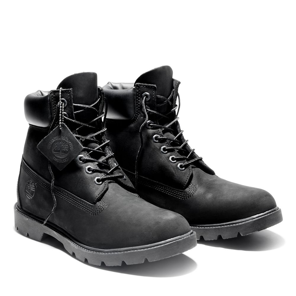 Botas de Nieve Timberland Hombre 6-Inch Basic Waterproof W/Padded Collar Negras - Chile BMQ-170483